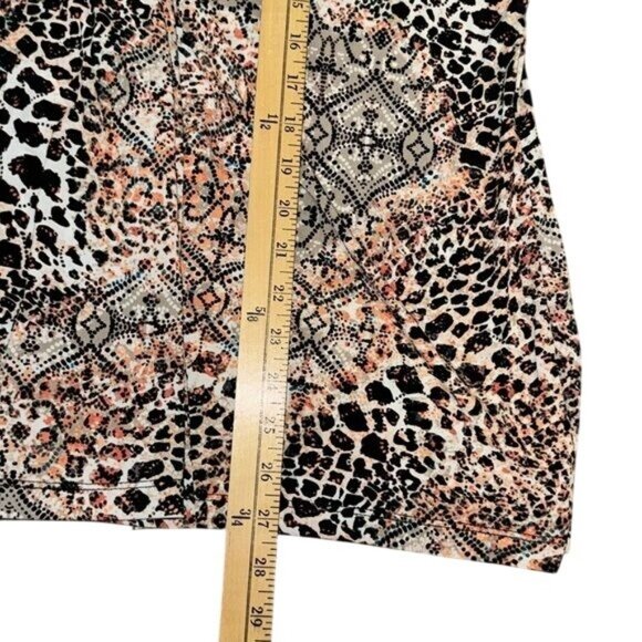Dana Buchman Womens XL Sleeveless Animal Print Wrap Blouse Polyester - Picture 7 of 7